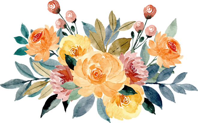 Watercolor Flower Bouquet