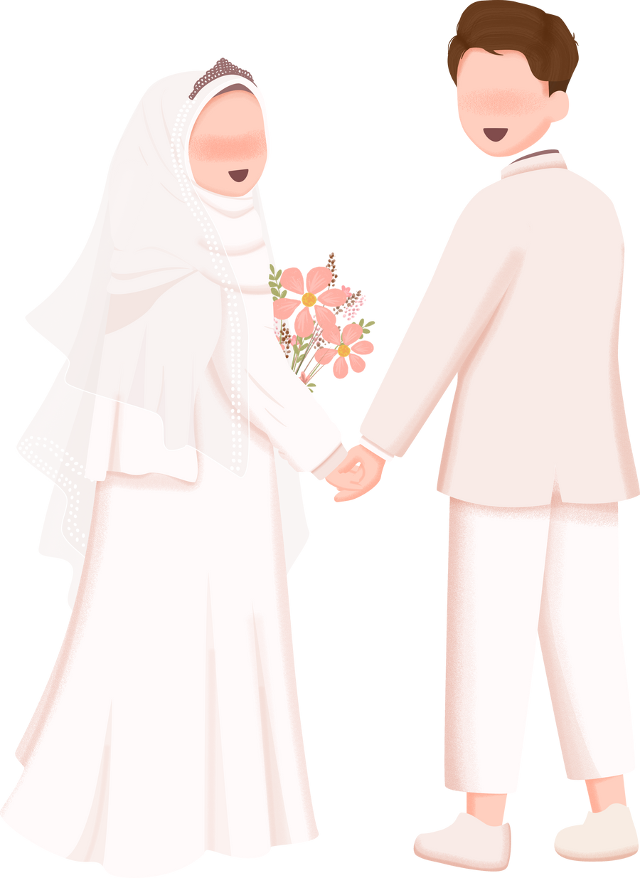 Muslim wedding couple