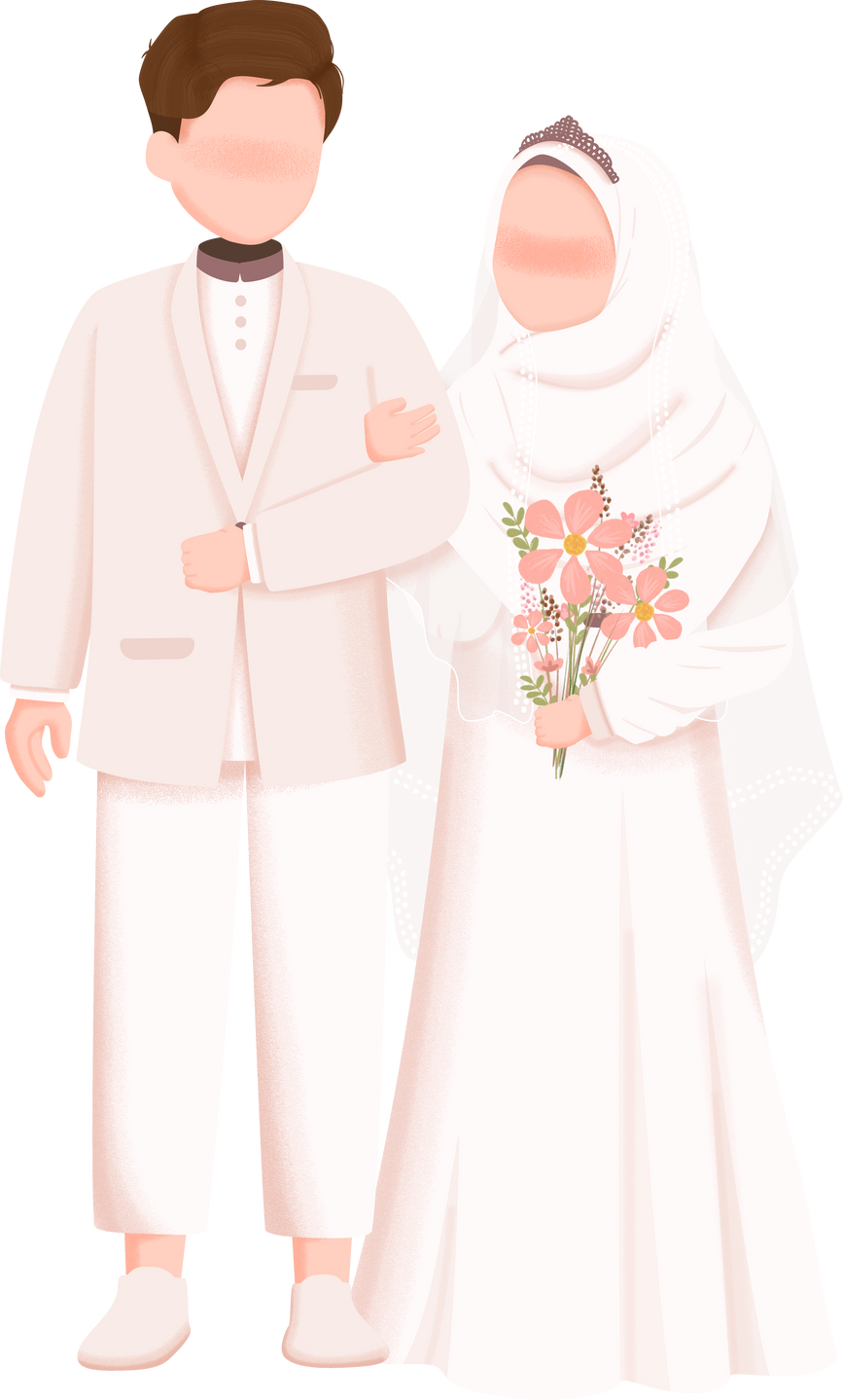 Muslim wedding couple