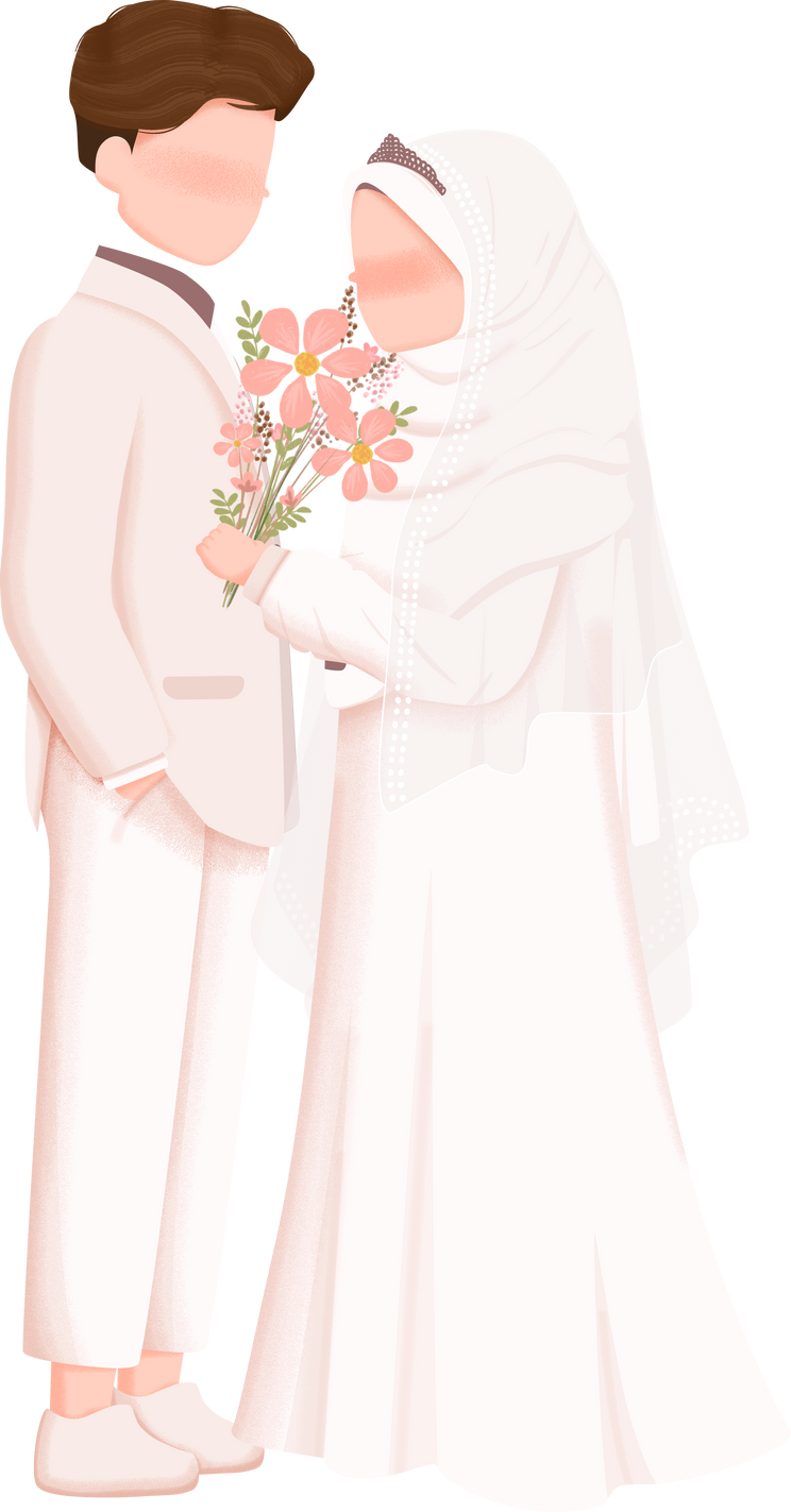 Muslim wedding couple